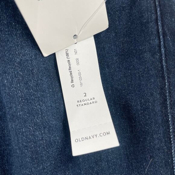 OLD NAVY Trouser Jeans SZ 2 Regular NWT Dark Wash Denim Stretch Business Casual - Picture 6 of 13